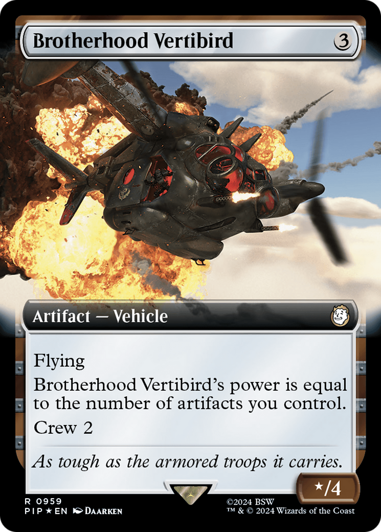 Brotherhood Vertibird (Extended Art) (Surge Foil) [Fallout] | Fandemonia Ltd