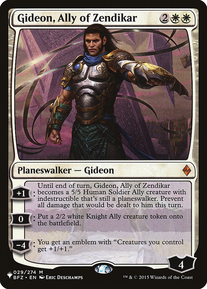 Gideon, Ally of Zendikar [The List] | Fandemonia Ltd