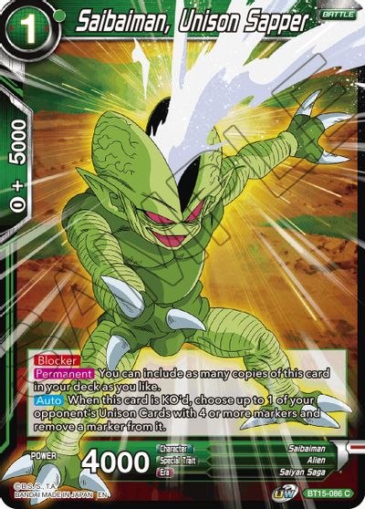 Saibaiman, Unison Sapper (BT15-086) [Saiyan Showdown] | Fandemonia Ltd