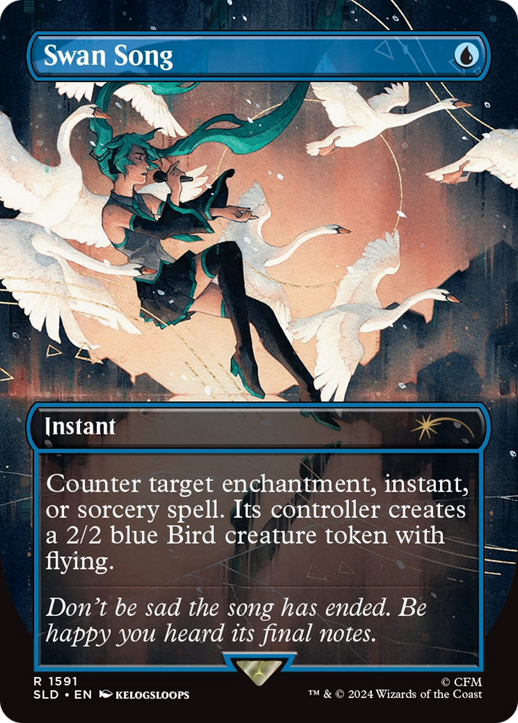 Swan Song (1591) (Rainbow Foil) [Secret Lair Drop Series] | Fandemonia Ltd