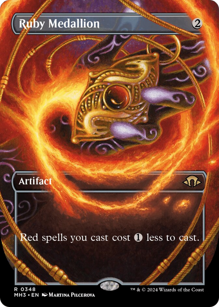Ruby Medallion (Borderless) [Modern Horizons 3] | Fandemonia Ltd