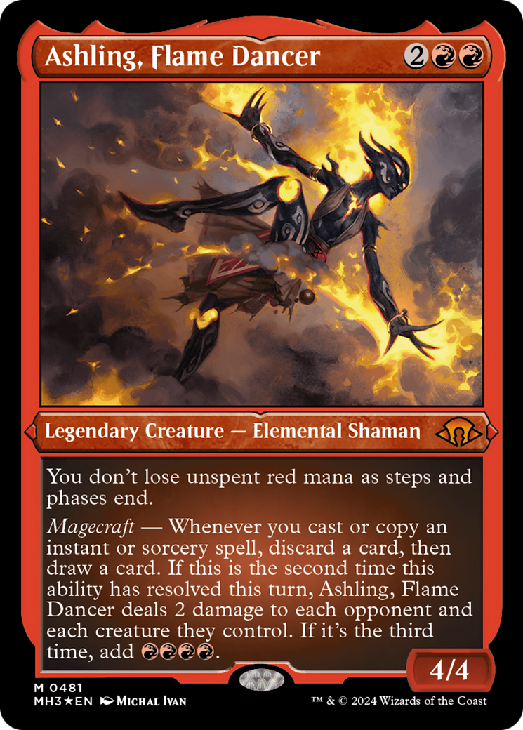 Ashling, Flame Dancer (Foil Etched) [Modern Horizons 3] | Fandemonia Ltd