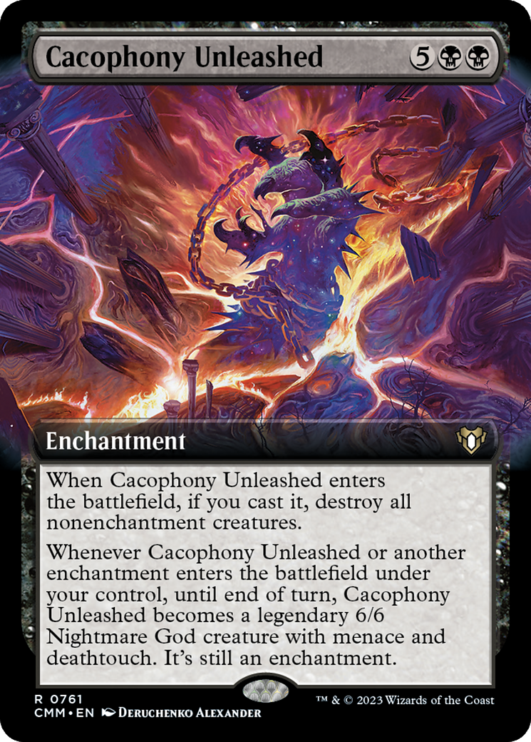 Cacophony Unleashed (Extended Art) [Commander Masters] | Fandemonia Ltd