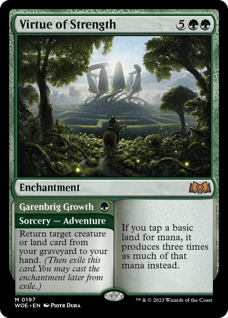 Virtue of Strength // Garenbrig Growth [Wilds of Eldraine] | Fandemonia Ltd