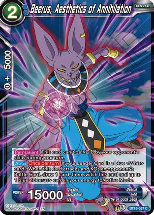 Beerus, Aesthetic of Annihilation (BT16-037) [Realm of the Gods] | Fandemonia Ltd