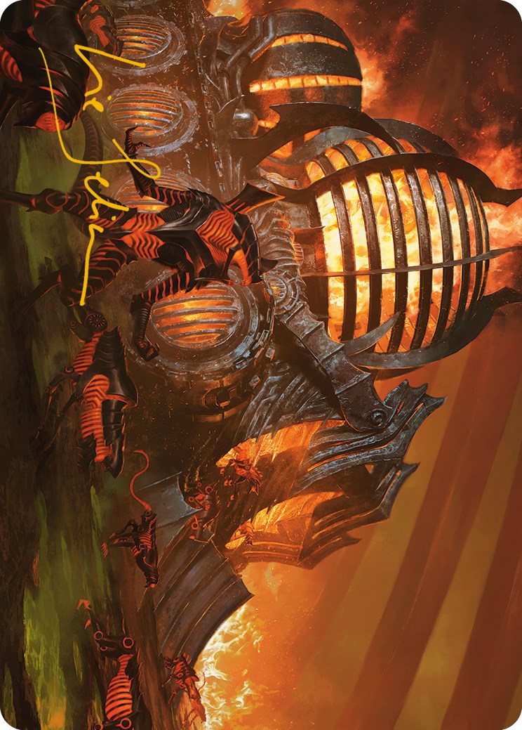 Urabrask's Forge Art Card (Gold-Stamped Signature) [Phyrexia: All Will Be One Art Series] | Fandemonia Ltd