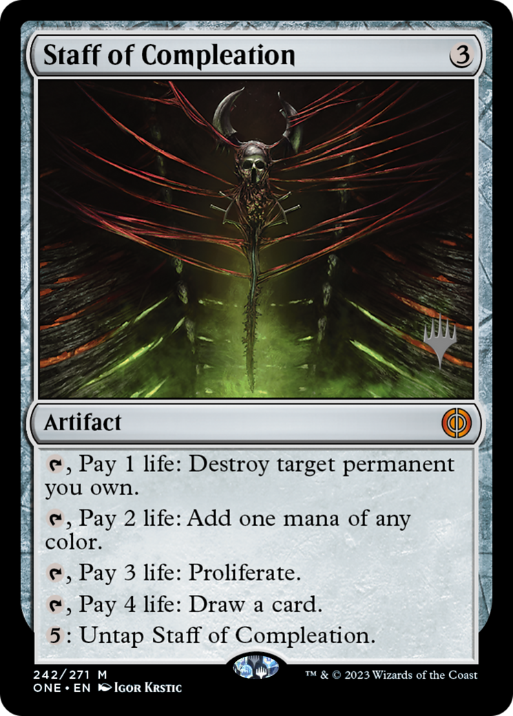 Staff of Compleation (Promo Pack) [Phyrexia: All Will Be One Promos] | Fandemonia Ltd