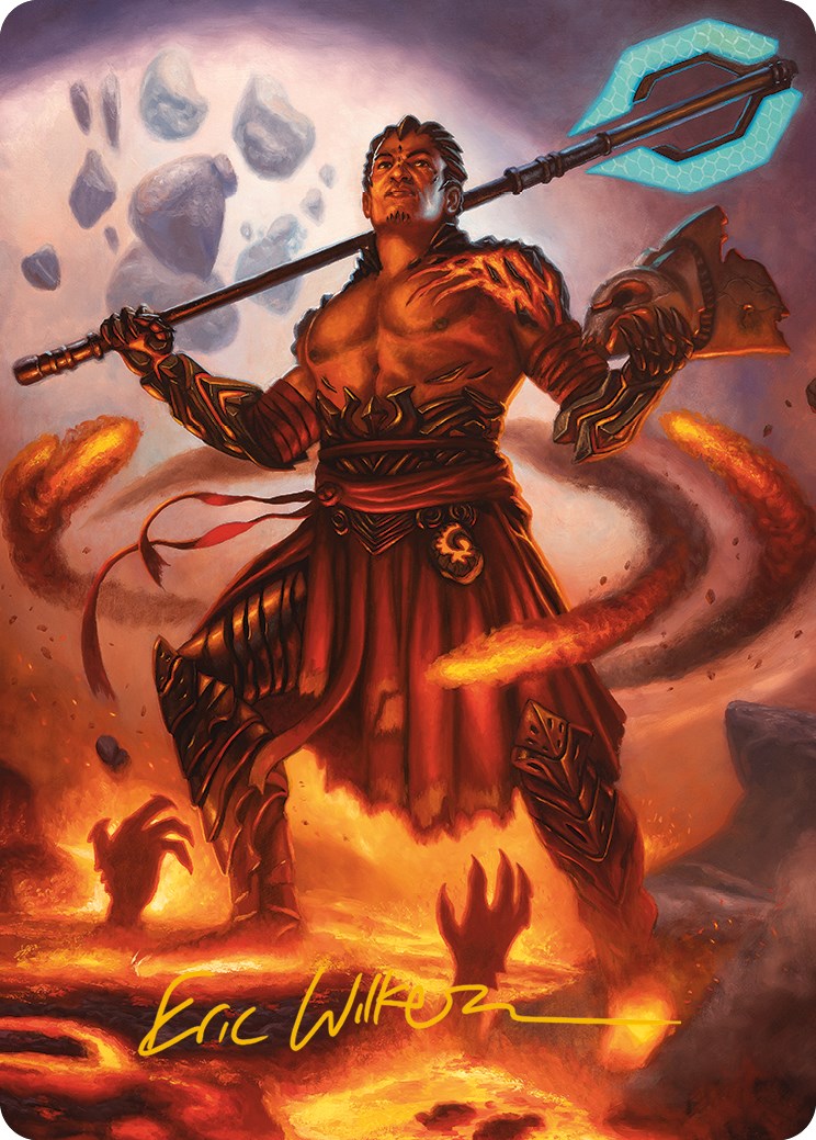 Koth, Fire of Resistance Art Card (Gold-Stamped Signature) [Phyrexia: All Will Be One Art Series] | Fandemonia Ltd
