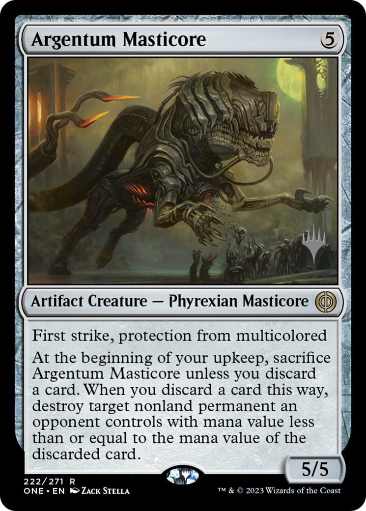 Argentum Masticore (Promo Pack) [Phyrexia: All Will Be One Promos] | Fandemonia Ltd