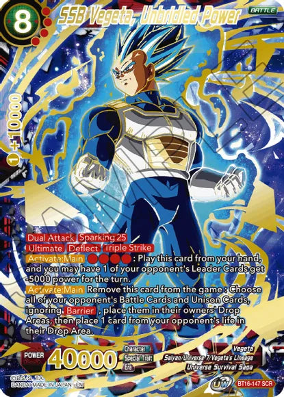 SSB Vegeta, Unbridled Power (BT16-147) [Realm of the Gods] | Fandemonia Ltd