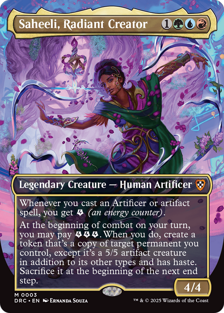 Saheeli, Radiant Creator (Borderless) [Aetherdrift Commander] | Fandemonia Ltd