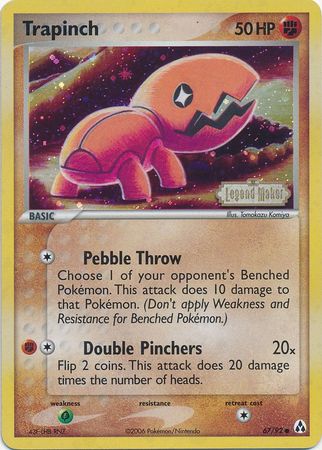 Trapinch (67/92) (Stamped) [EX: Legend Maker] | Fandemonia Ltd