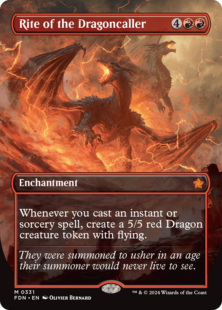 Rite of the Dragoncaller (Borderless) [Foundations] | Fandemonia Ltd