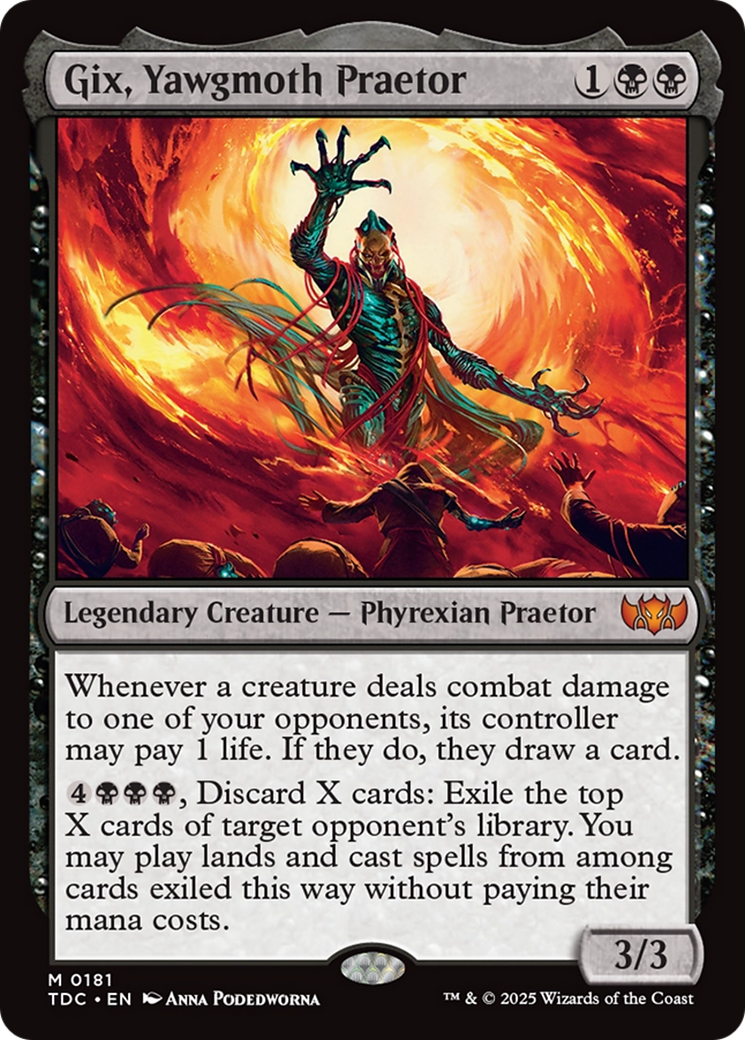 Gix, Yawgmoth Praetor [Tarkir: Dragonstorm Commander] | Fandemonia Ltd