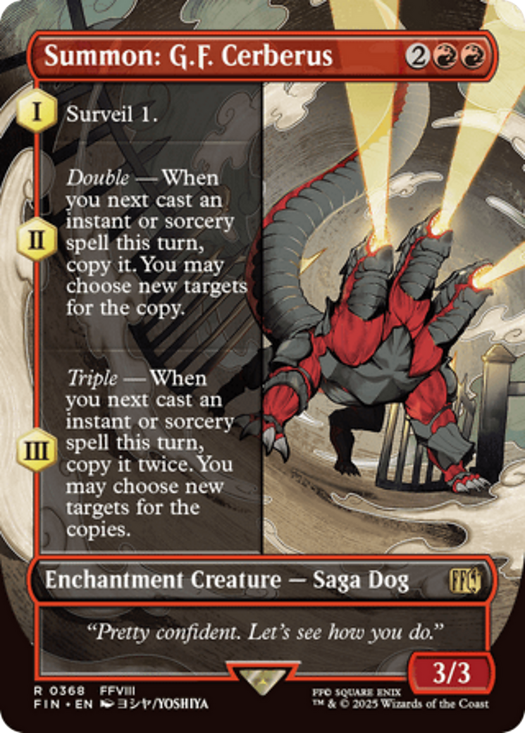Summon: G.F. Cerberus (Borderless) [FINAL FANTASY] | Fandemonia Ltd