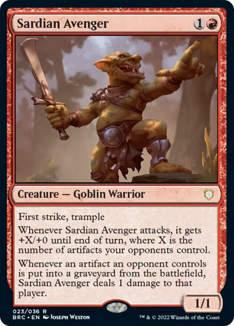 Sardian Avenger [The Brothers' War Commander] | Fandemonia Ltd
