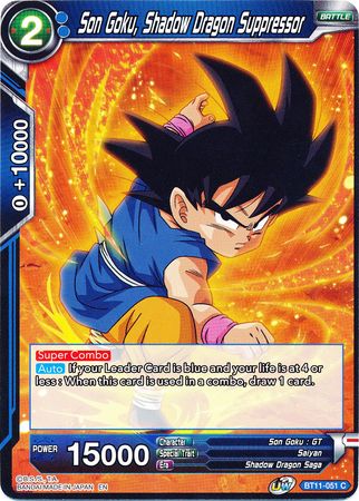 Son Goku, Shadow Dragon Suppressor (BT11-051) [Vermilion Bloodline] | Fandemonia Ltd
