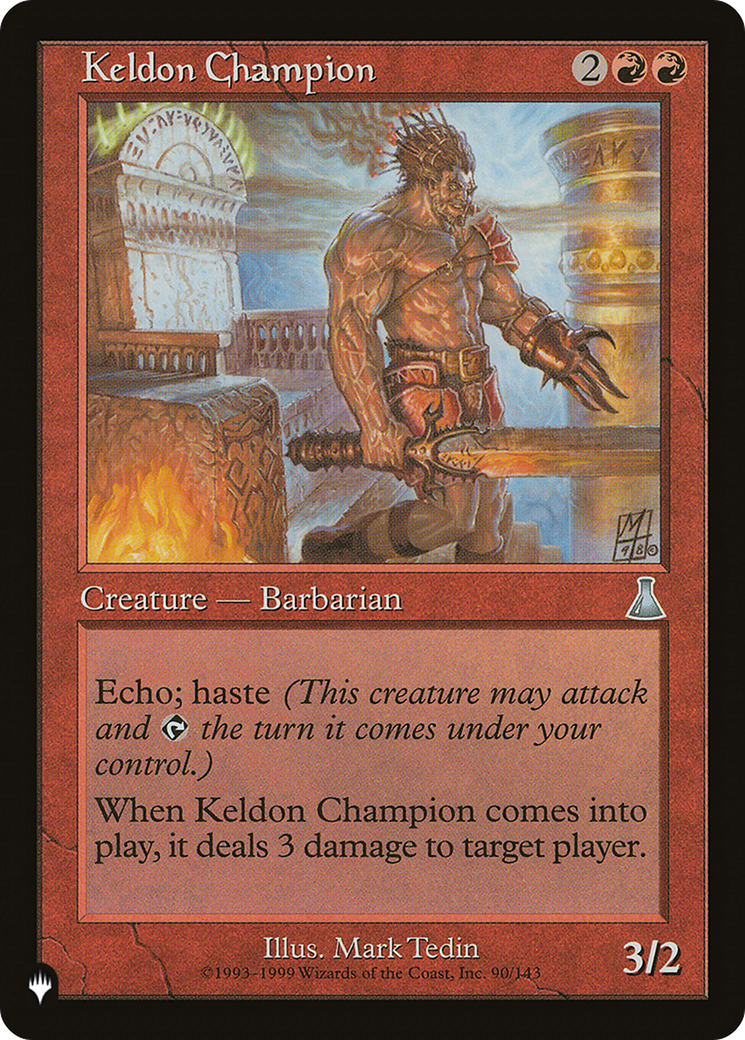 Keldon Champion [The List] | Fandemonia Ltd