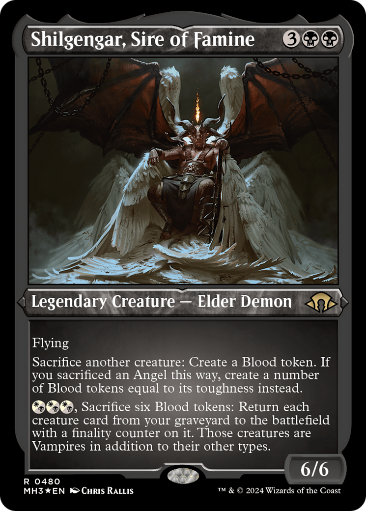 Shilgengar, Sire of Famine (Foil Etched) [Modern Horizons 3] | Fandemonia Ltd
