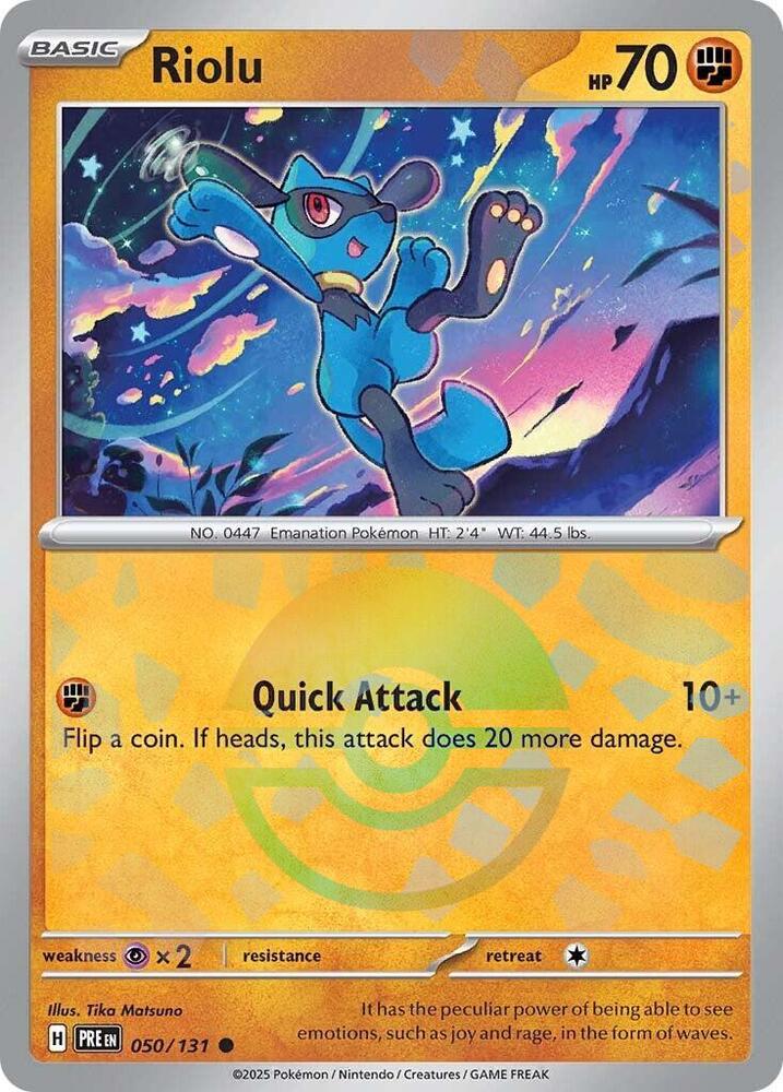 Riolu (050/131) (Poke Ball Pattern) [Scarlet & Violet: Prismatic Evolutions] | Fandemonia Ltd