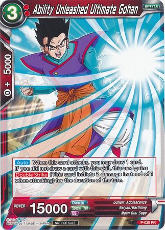 Ability Unleashed Ultimate Gohan (P-020) [Promotion Cards] | Fandemonia Ltd