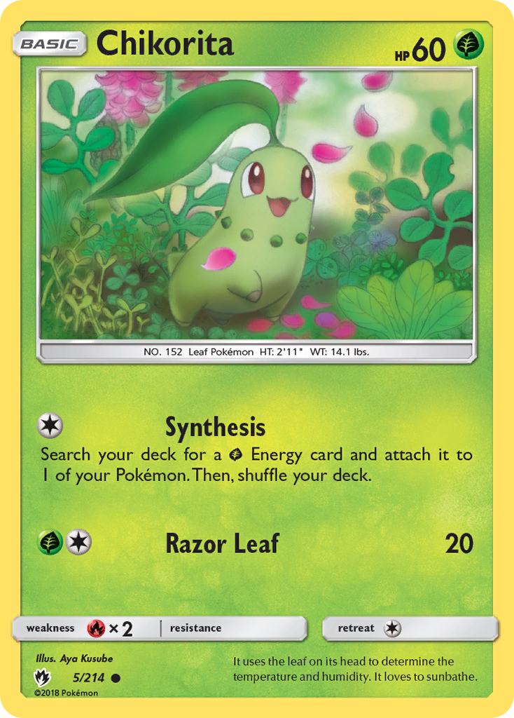 Chikorita (5/214) [Sun & Moon: Lost Thunder] | Fandemonia Ltd