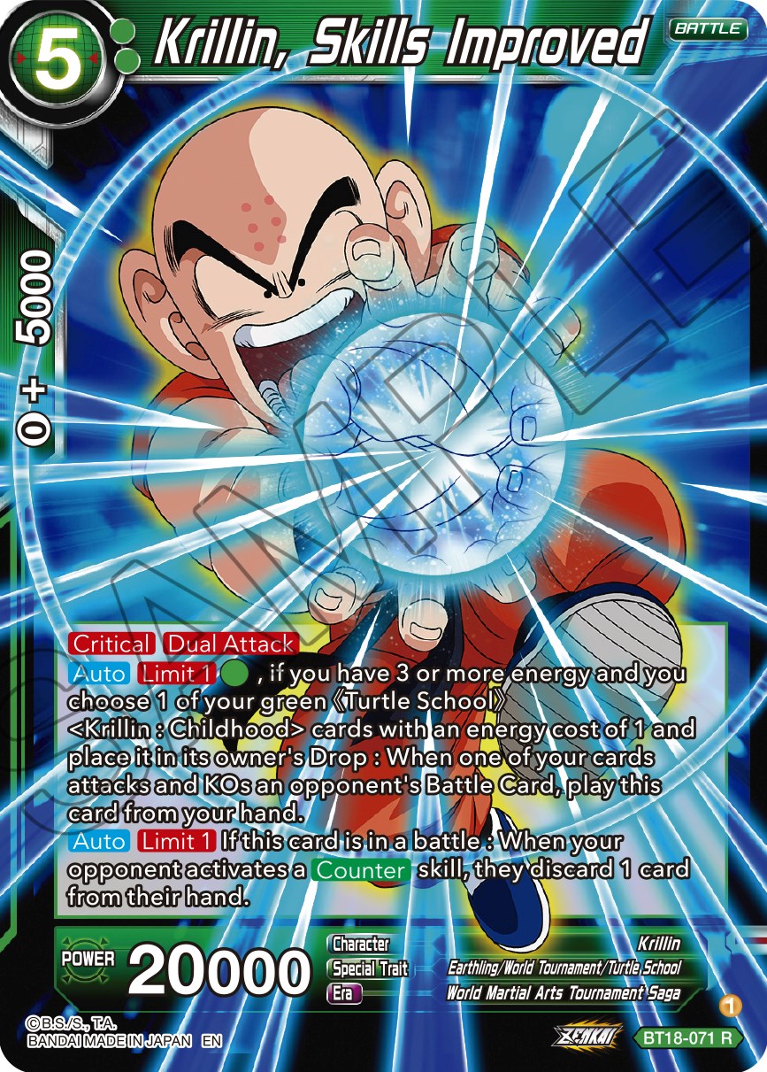Krillin, Skills Improved (BT18-071) [Dawn of the Z-Legends] | Fandemonia Ltd