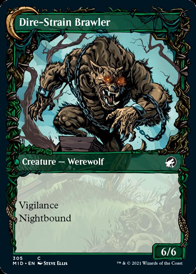 Tireless Hauler // Dire-Strain Brawler (Showcase Equinox) [Innistrad: Midnight Hunt] | Fandemonia Ltd
