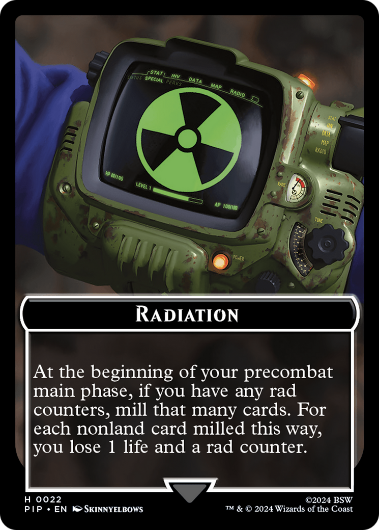 Radiation // Alien Double-Sided Token [Fallout Tokens] | Fandemonia Ltd