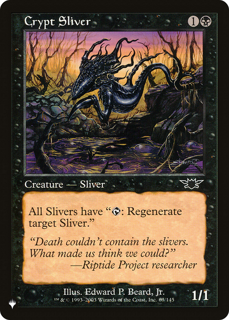 Crypt Sliver [The List] | Fandemonia Ltd