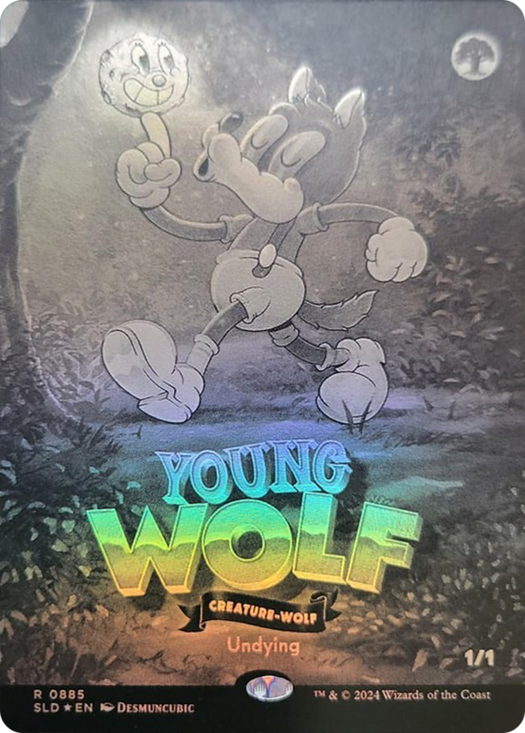 Young Wolf (Black & White Foil) [Secret Lair Drop Series] | Fandemonia Ltd