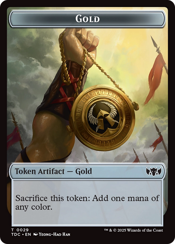 Elemental (0016) // Gold Double-Sided Token [Tarkir: Dragonstorm Commander Tokens] | Fandemonia Ltd