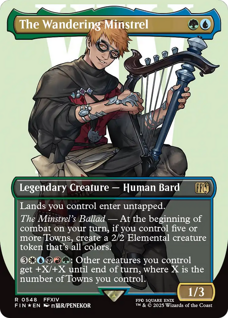 The Wandering Minstrel (Borderless) (Surge Foil) [FINAL FANTASY] | Fandemonia Ltd