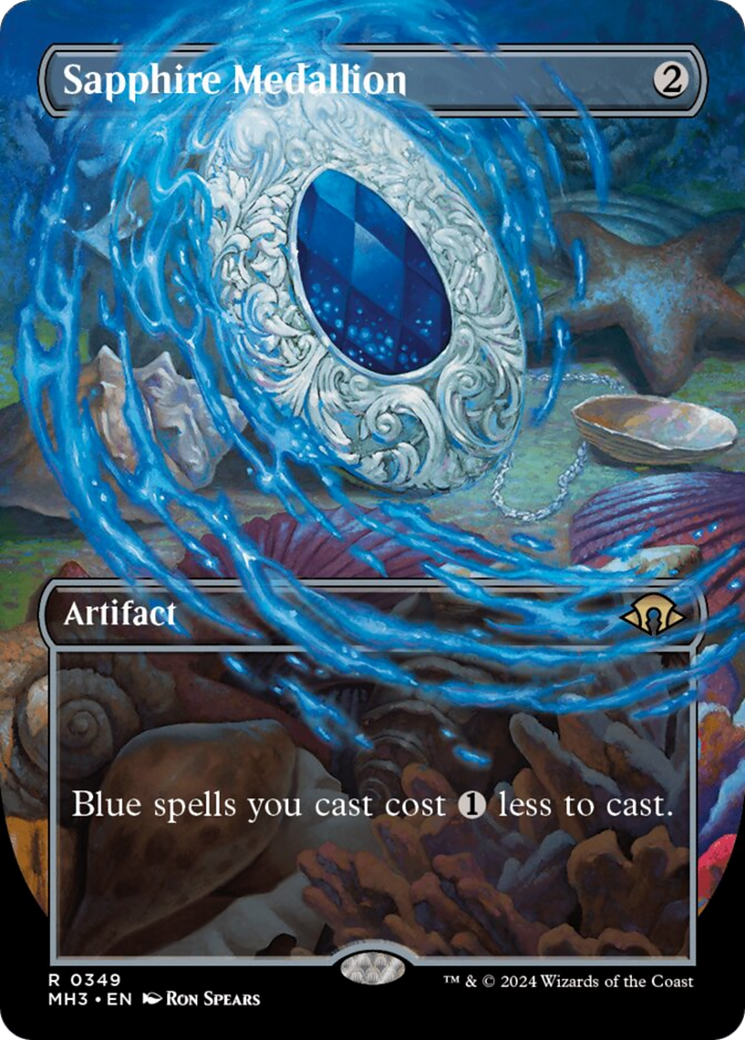 Sapphire Medallion (Borderless) [Modern Horizons 3] | Fandemonia Ltd