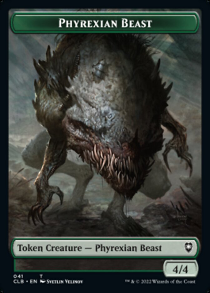 Phyrexian Beast // Wurm Double-Sided Token [Commander Legends: Battle for Baldur's Gate Tokens] | Fandemonia Ltd