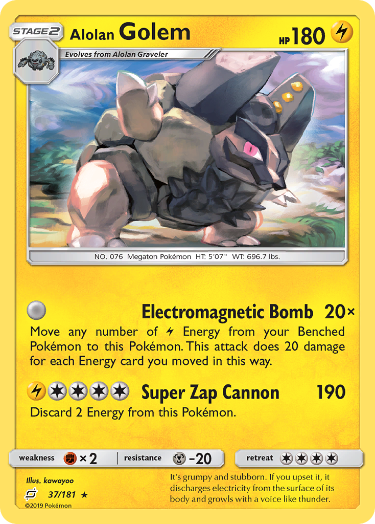 Alolan Golem (37/181) [Sun & Moon: Team Up] | Fandemonia Ltd