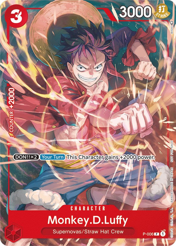 Monkey.D.Luffy (P-006) (Tournament Pack Vol. 1) [One Piece Promotion Cards] | Fandemonia Ltd