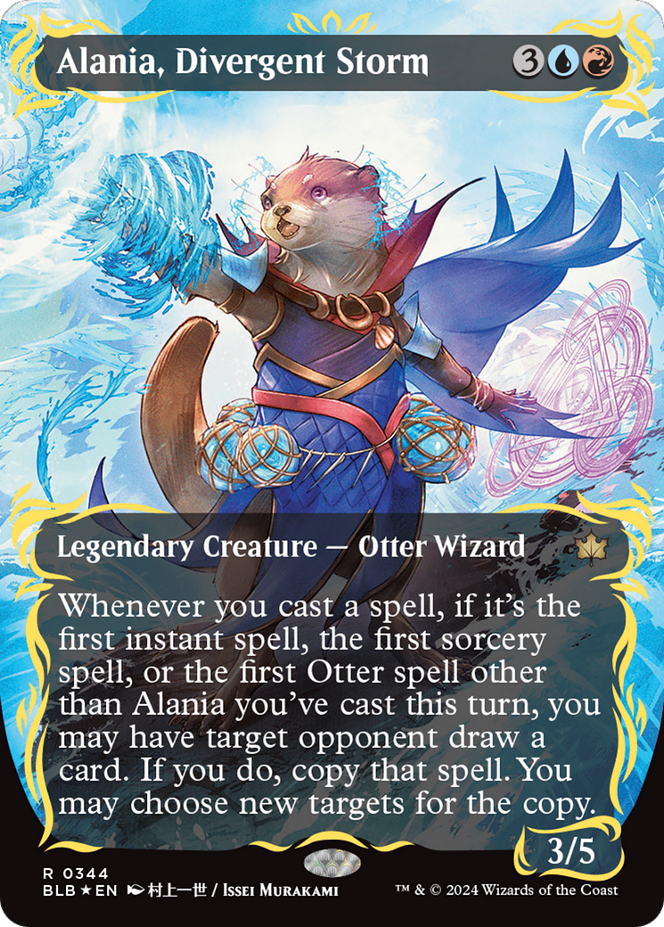 Alania, Divergent Storm (Borderless) (Raised Foil) [Bloomburrow] | Fandemonia Ltd