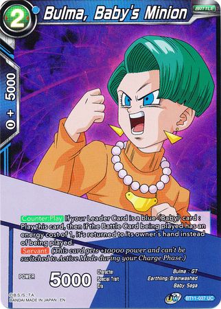 Bulma, Baby's Minion (BT11-037) [Vermilion Bloodline 2nd Edition] | Fandemonia Ltd