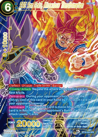 SSG Son Goku, Miraculous Transformation (SPR) (BT16-024) [Realm of the Gods] | Fandemonia Ltd
