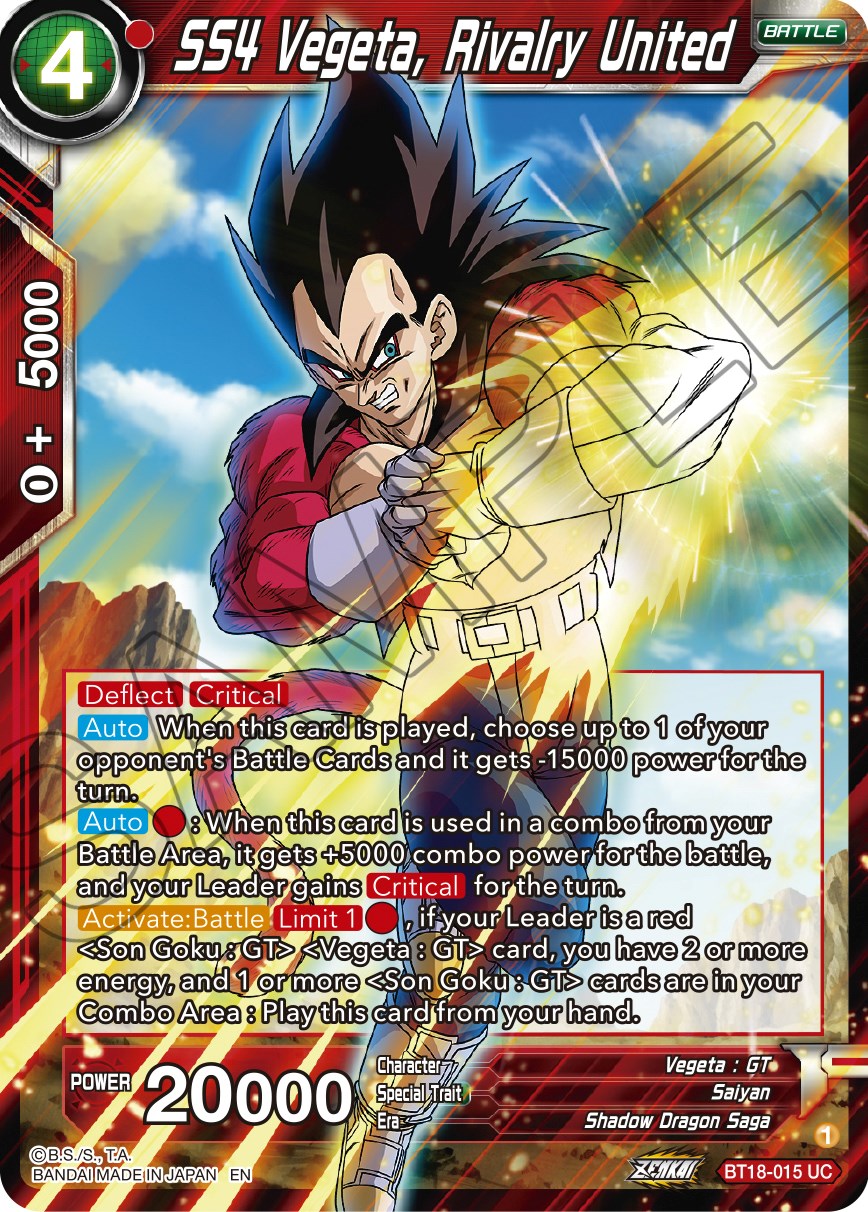 SS4 Vegeta, Rivalry United (BT18-015) [Dawn of the Z-Legends] | Fandemonia Ltd