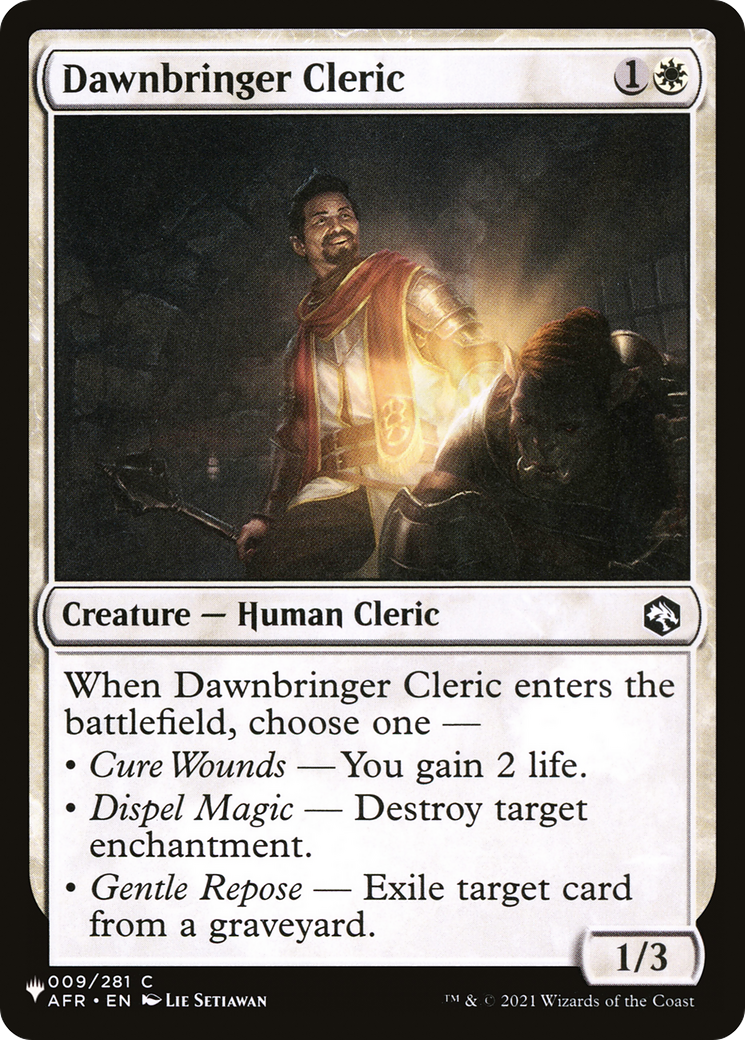 Dawnbringer Cleric [The List] | Fandemonia Ltd