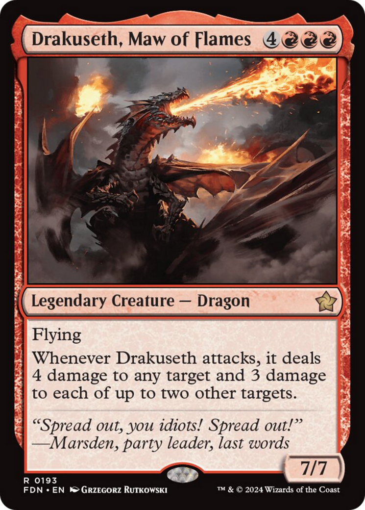 Drakuseth, Maw of Flames [Foundations] | Fandemonia Ltd