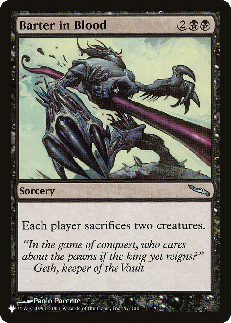 Barter in Blood [The List] | Fandemonia Ltd