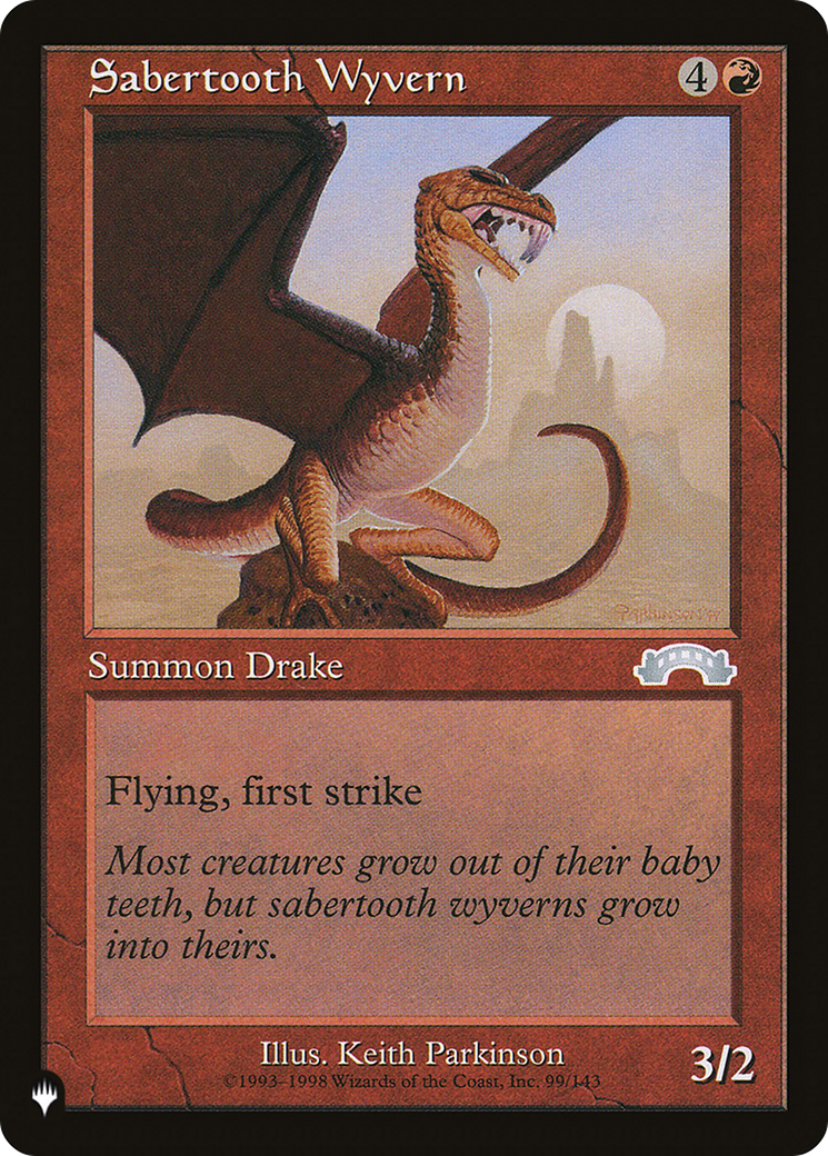 Sabertooth Wyvern [The List] | Fandemonia Ltd