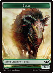 Beast // Treasure Double-Sided Token [Tarkir: Dragonstorm Commander Tokens] | Fandemonia Ltd