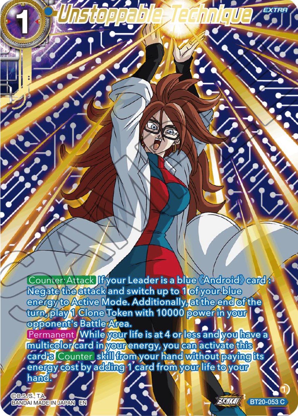Unstoppable Technique (Gold-Stamped) (BT20-053) [Power Absorbed] | Fandemonia Ltd