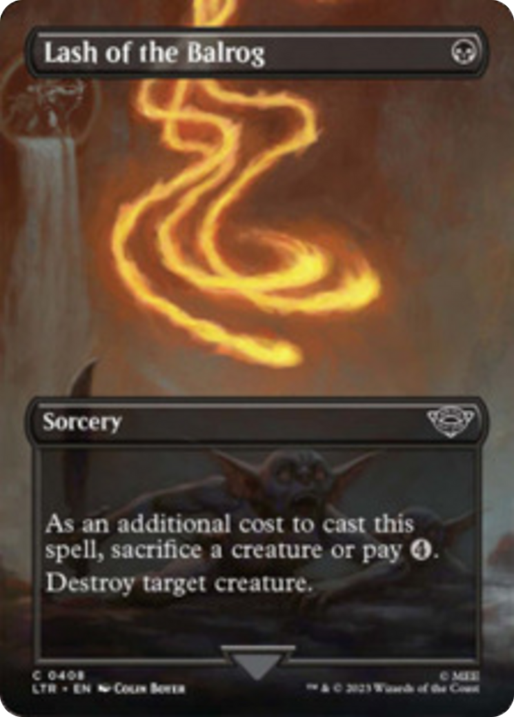 Lash of the Balrog (Borderless Alternate Art) [The Lord of the Rings: Tales of Middle-Earth] | Fandemonia Ltd