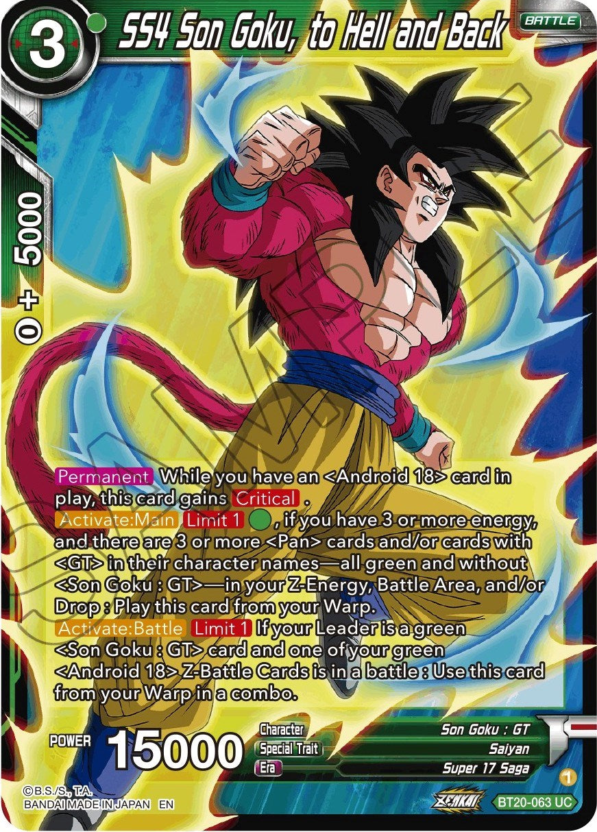 SS4 Son Goku, to Hell and Back (BT20-063) [Power Absorbed] | Fandemonia Ltd