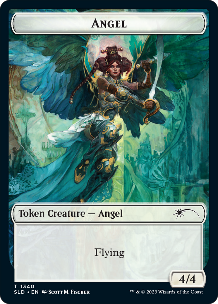 Angel (SLD) // Soldier (GRN) Double-Sided Token [Secret Lair: Angels Tokens] | Fandemonia Ltd